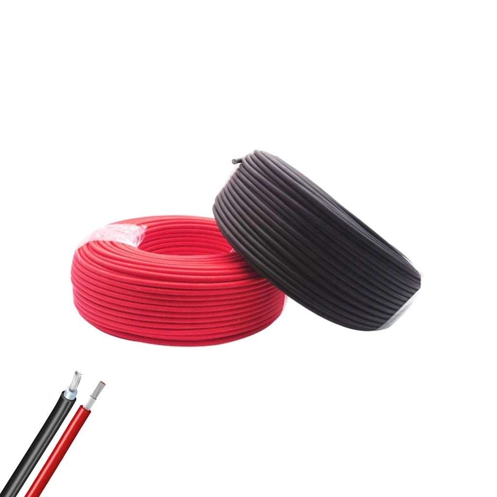6mm2 Black PURE COPPER Flexible Solar Power Wire - Black (10004685)