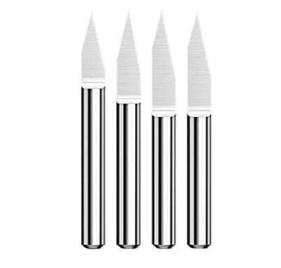 0.3x3 .175mm 1/8 inch 20 Degree V Shape Flat Bottom Knife CNC Cutter/Engraving Bit (10004620)