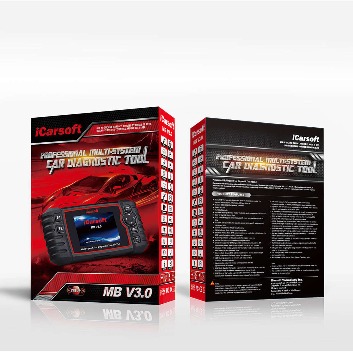 iCarsoft MB v3.0 Diagnostic Tool for Mercedes Benz-Sprinter and Smart Vehicles - Advanced Diagnos...