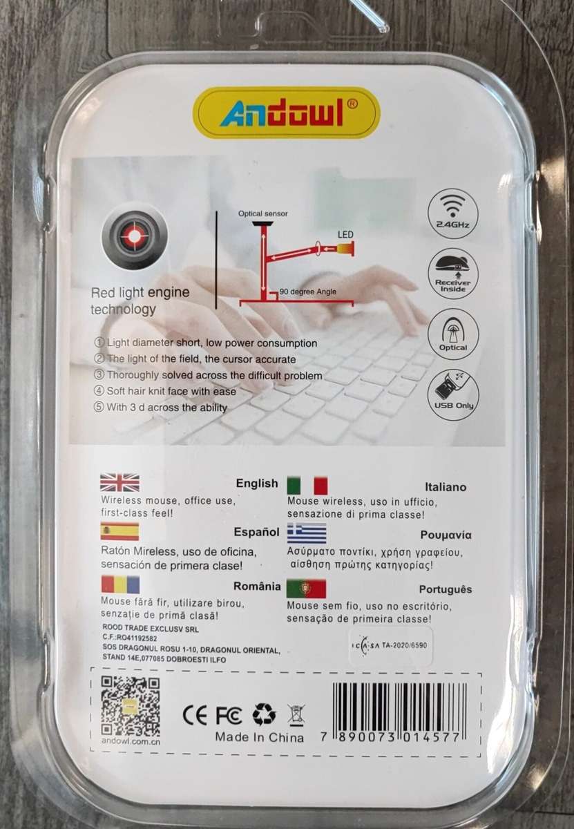 Andowl QM71 2.4Ghz Wireless Mouse - Seamless Connectivity and Precise Control (10005726)