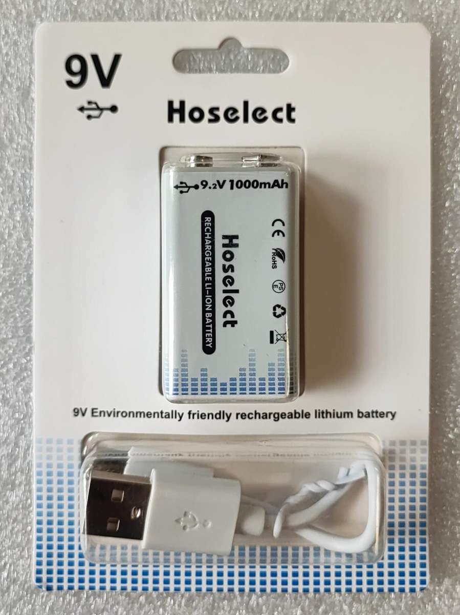 Hoselect 9v 1000mah Li-Ion Rechargeable Battery  (10005839)