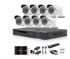 Alphaview 8 Channel Full HD AHD Remote View by Mobile Phone/Tablet CCTV Kit - 2MP Cameras (10002009)