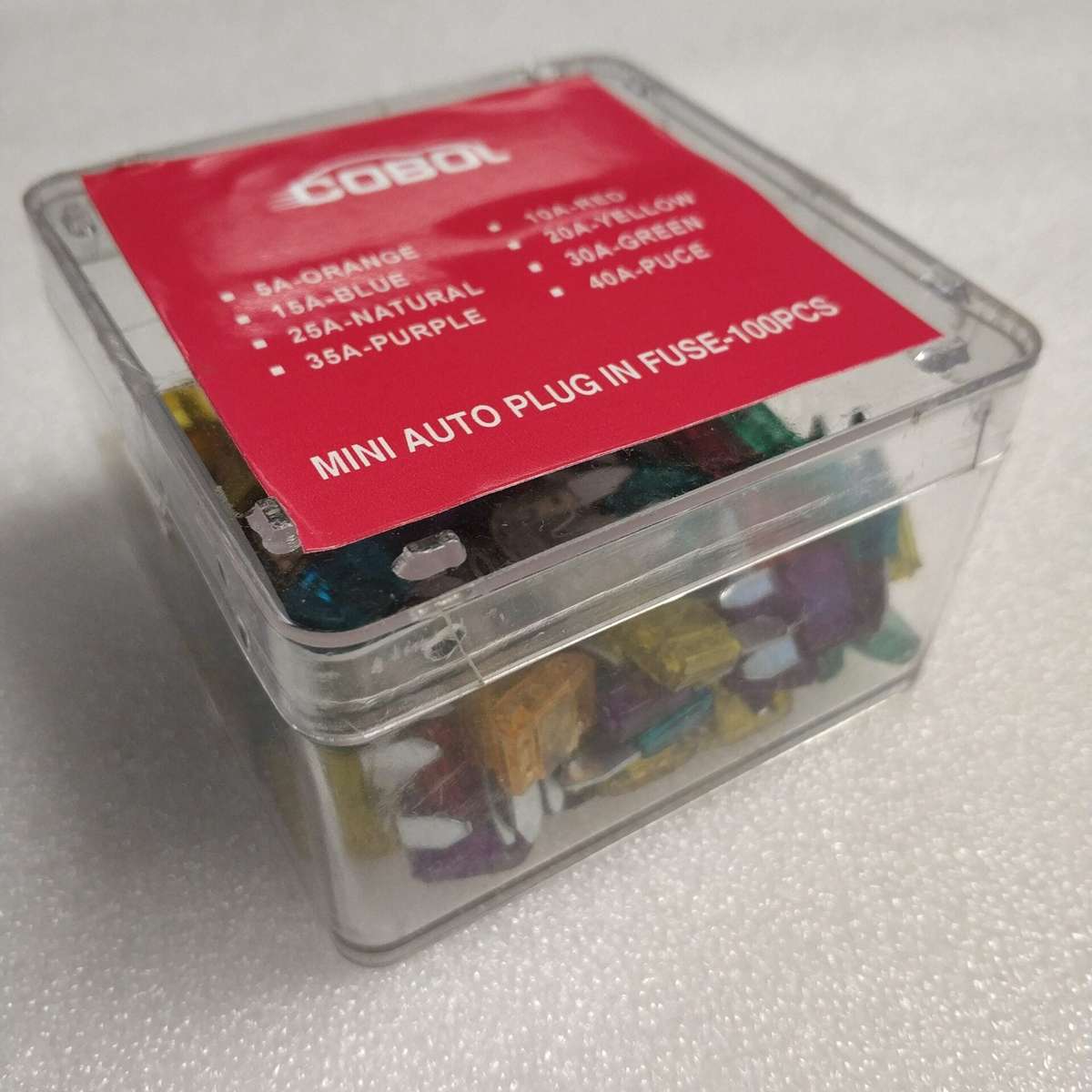 Cobol 100pc Small Blade Fuse Kit for Vehicles - High-Quality Fuses for Car Electrical Systems (10...