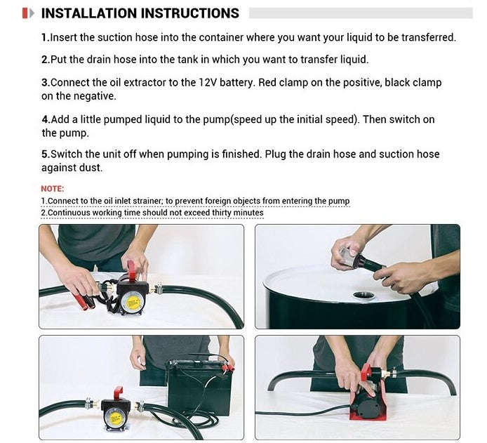 12v 220watt Electric Diesel Transfer Pump Kit - Efficient and Reliable Fuel Transfer Solution (10...