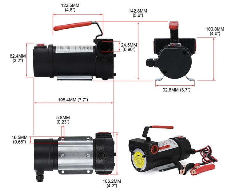 12v 220watt Electric Diesel Transfer Pump Kit - Efficient and Reliable Fuel Transfer Solution (10...