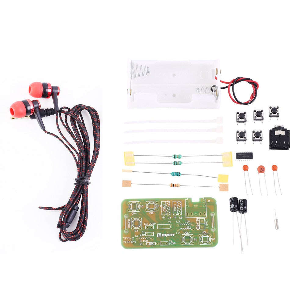 DIY FM Stereo Radio Module with Headset - Adjustable 76-108MHz Wireless Receiver DC 3V