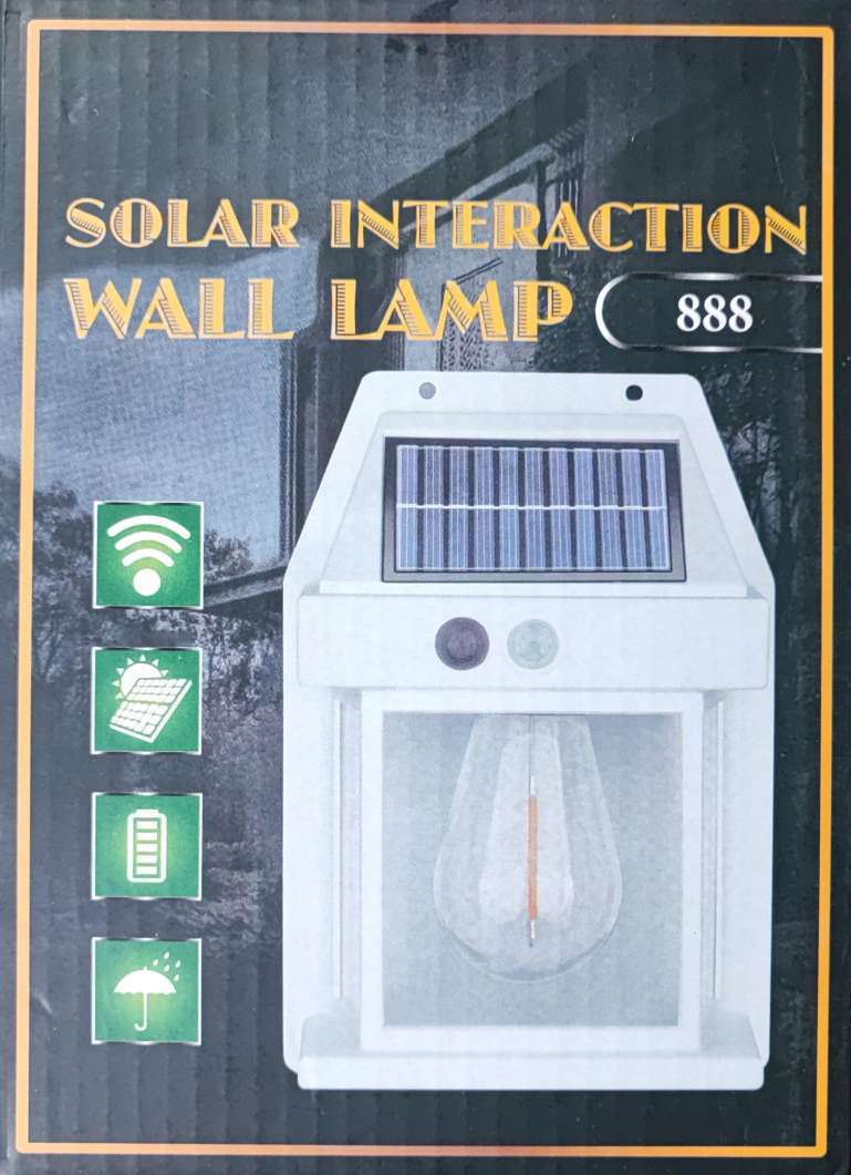 Solar Rechargeable Interaction Wall Lamp - Eco-Friendly and Interactive Lights & Lighting Accesso...