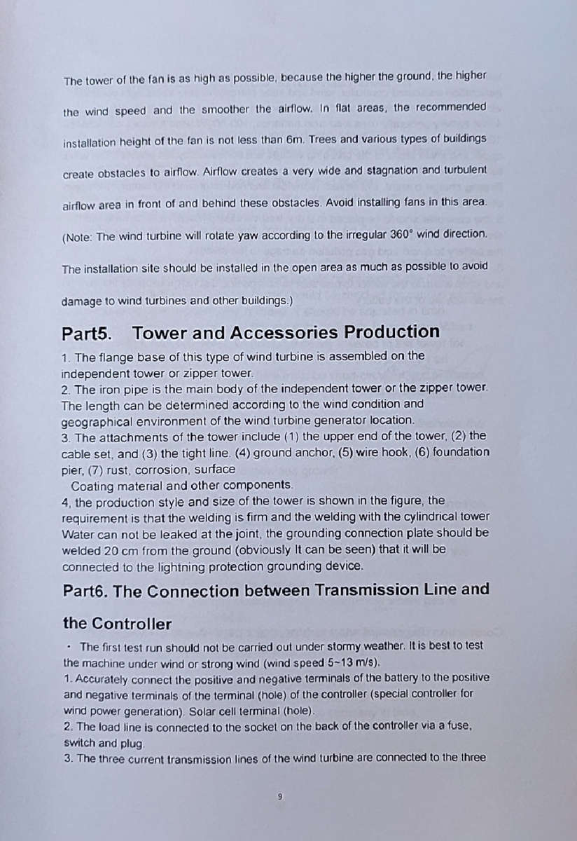 300W 3 Blades 24V Wind Turbine with Charge Controller