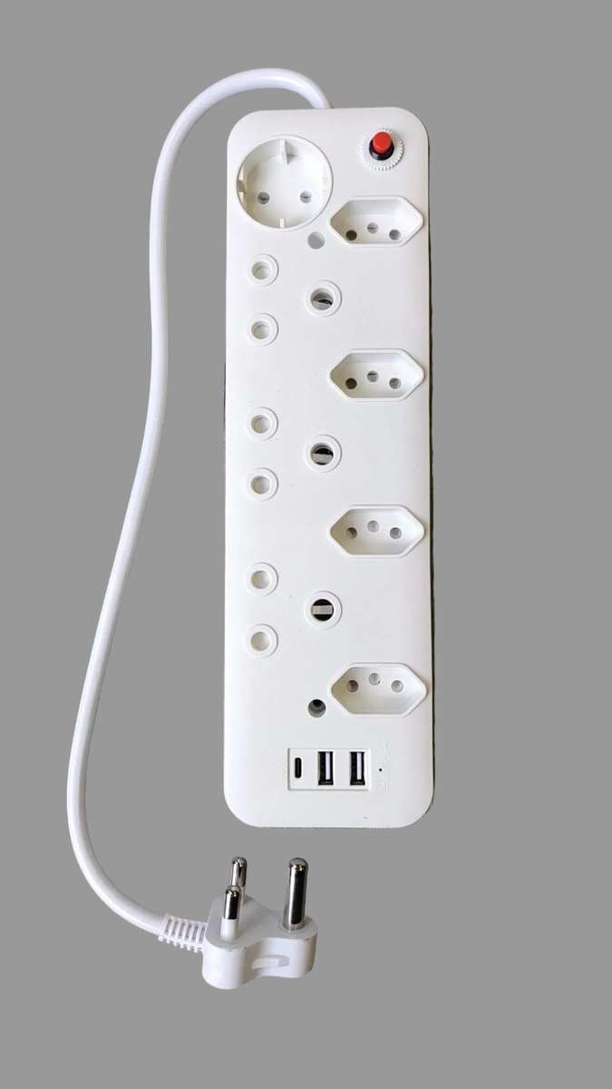 REDISSON 8 Way 3x16Amp 4x16Amp Euro 1x Schuko 3x 2.1A USB Port 220v Multi-Plug (10007068)