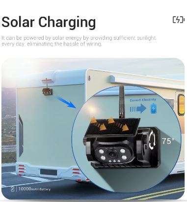 Podofo Wireless WiFi Reversing Rear View Waterproof Infrared Night Vision Camera for Trucks, Tr...