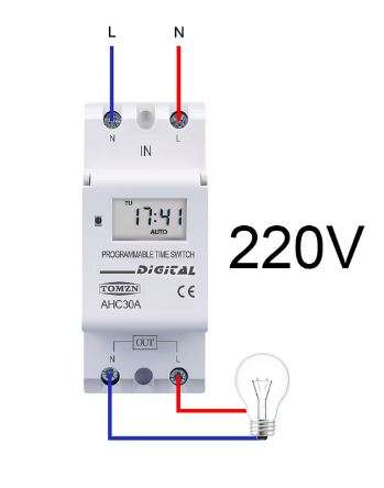 220v AC Din Rail Weekly 7 Days Programmable Digital TIME SWITCH Relay Timer (10007224)