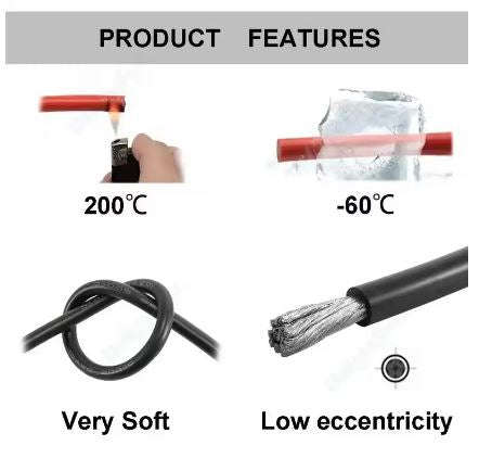 Heat Resistant Silicone Wire 16 Gauge Flexible Silicone Electric Cable for Car Auto Solar Panel I...