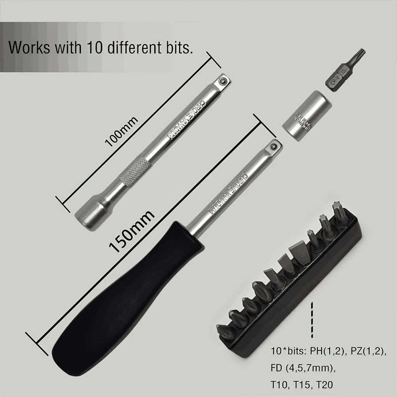 29pcs Pass Through Socket Set 1/4 Inch Drive Impact Master Socket Wrench Kit (10009041)