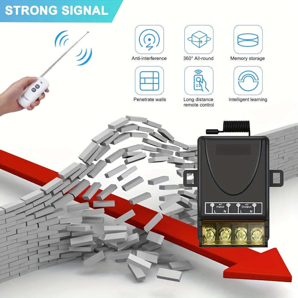 DC 12V/24V/48V/72V 30A Wireless Remote Control Switch RF 433Mhz (10007901)