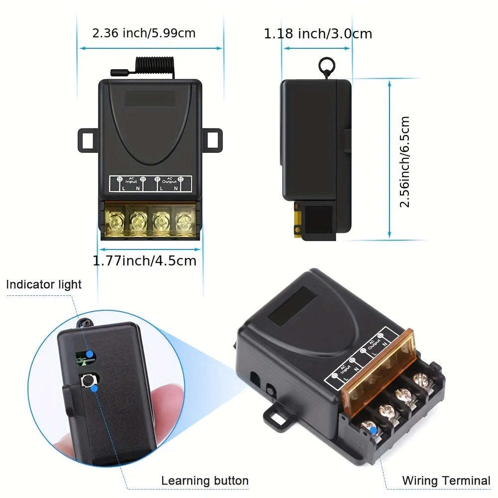 DC 12V/24V/48V/72V 30A Wireless Remote Control Switch RF 433Mhz (10007901)