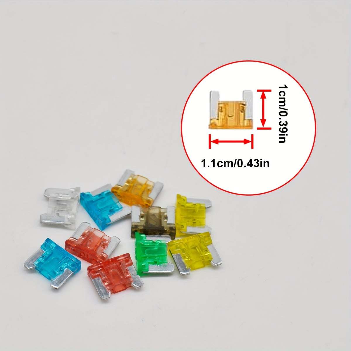 10 Ultra-Thin Automotive Fuses Ranging from 5A to 30A (10008198)