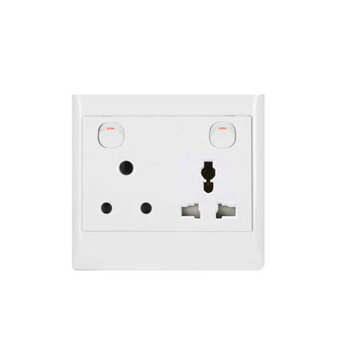 Redisson AOK D03 4X4 Double Wall Switched Socket 16A + Multipurpose 16A (10008089)
