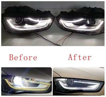 Headlight LED Daytime Running Light DRL For Audi A4/B8 2012 to 2015 Super Bright White Light (100...