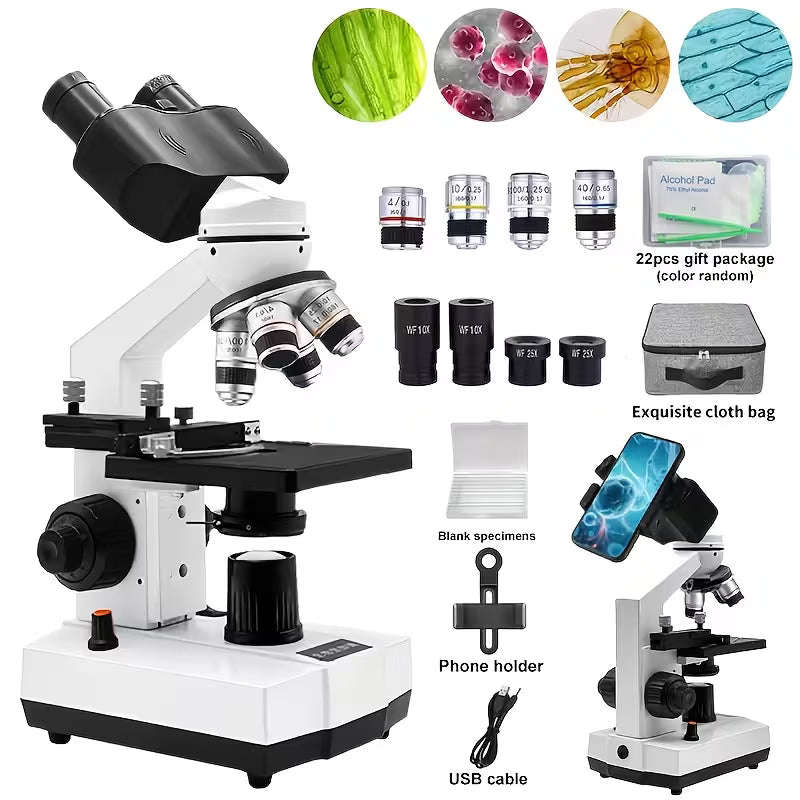 Professional Biomedical Compound Microscope 40X-2500X Magnification (10000808)