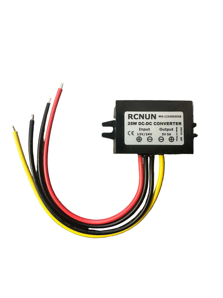 RCNUN 12V/24V to 5V 5A Step-down DC DC Converter/Voltage Regulator (10009032)