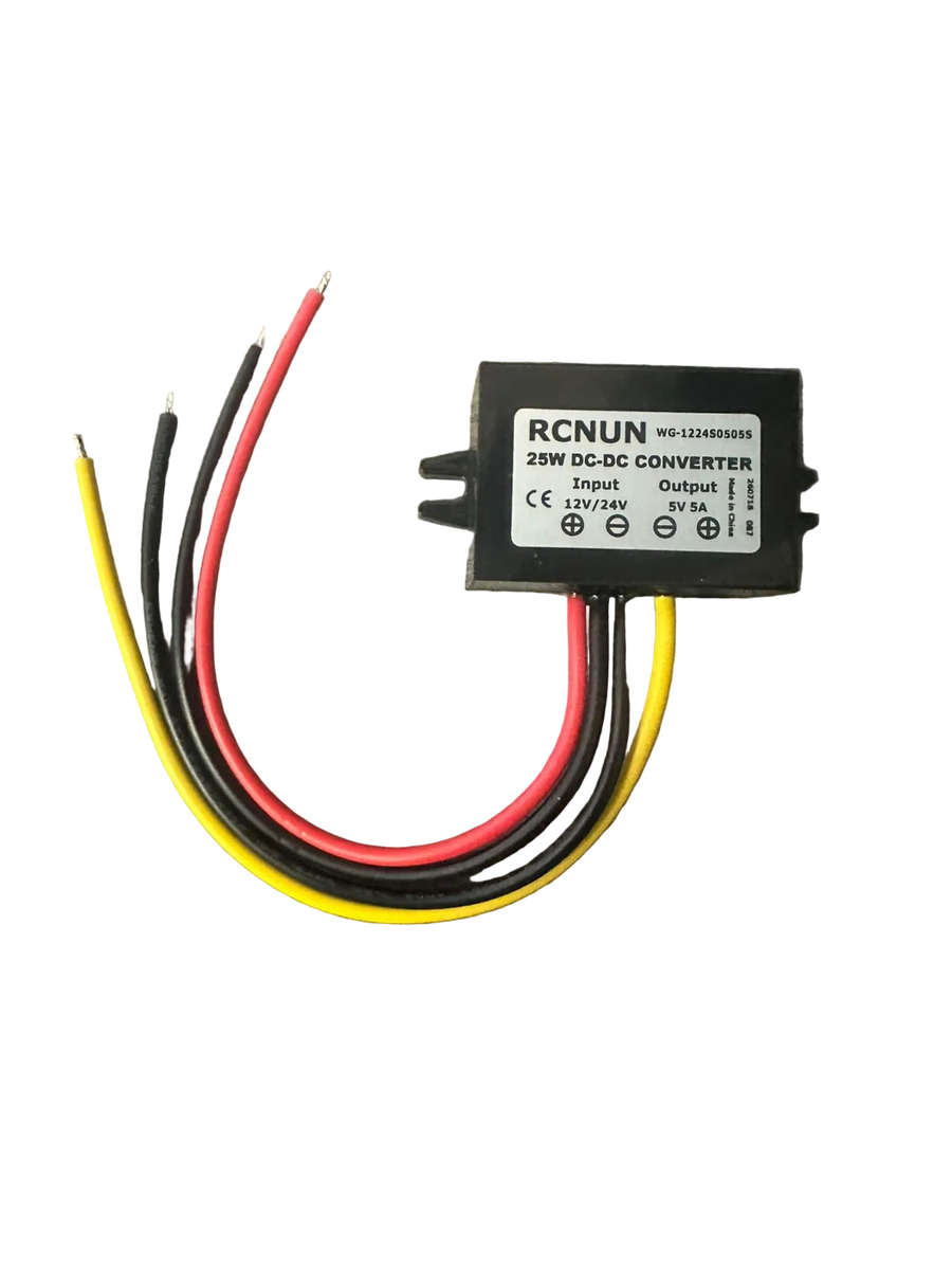 RCNUN 12V/24V to 5V 5A Step-down DC DC Converter/Voltage Regulator (10009032)