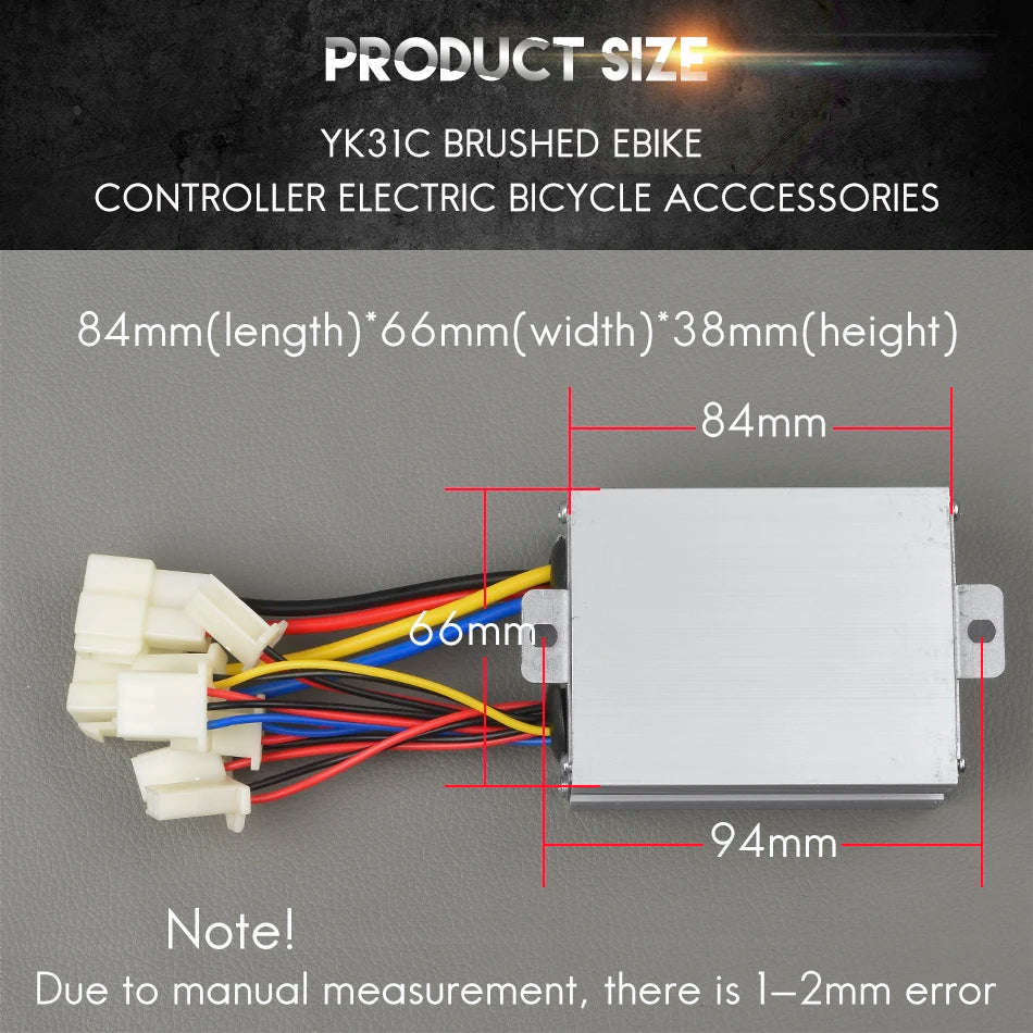 24V/36V/48V 500W YIYUN YK31C Motor Speed Controller For E-Scooters and E-Bikes
