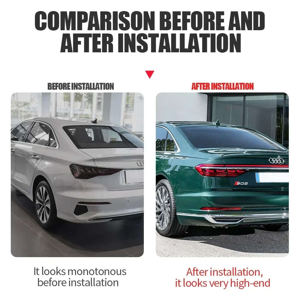 3D BLACK ABS Adhesive Audi Trunk Letters For RS3 RSQ3