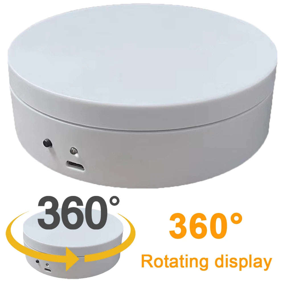 360 Degree Rotating USB Powered Display Stand  - White (10007744)