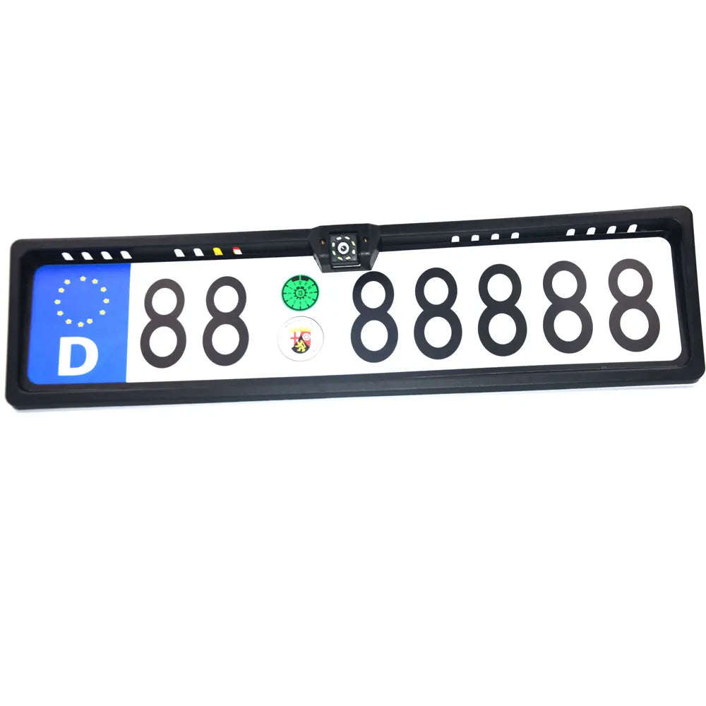 Car Rear View Camera EU European License Plate Frame Waterproof Night Vision 8 LED light (10005069)