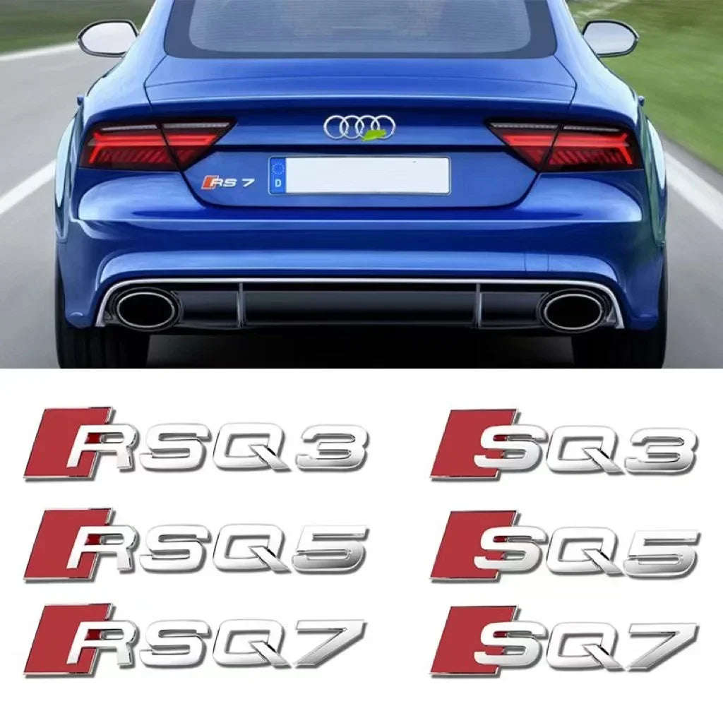3D BLACK ABS Adhesive Audi Trunk Letters For RS3 RSQ3