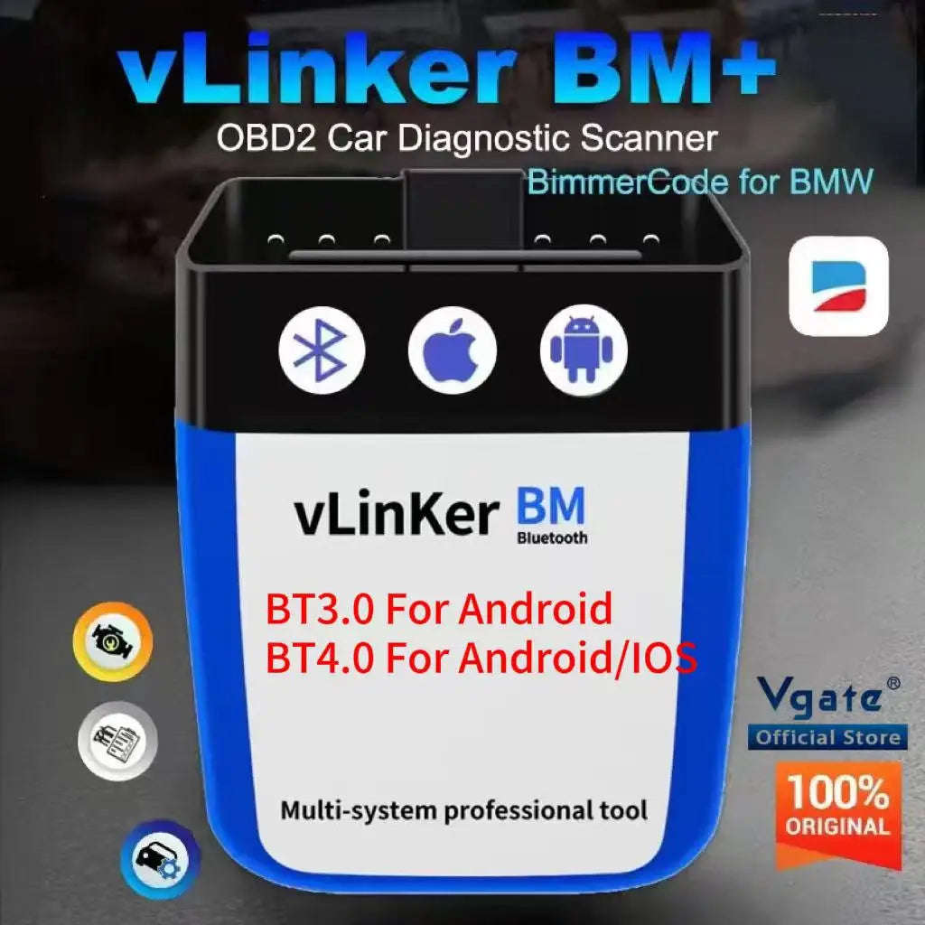 Vgate vLinker BM+ ELM327 Bluetooth OBD2 Scanner