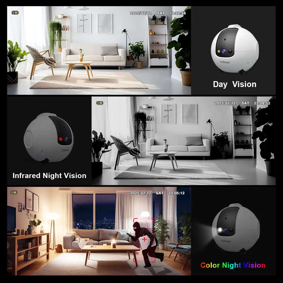 Srihome DH013 Mobile Intelligent Robot Camera (10008996)