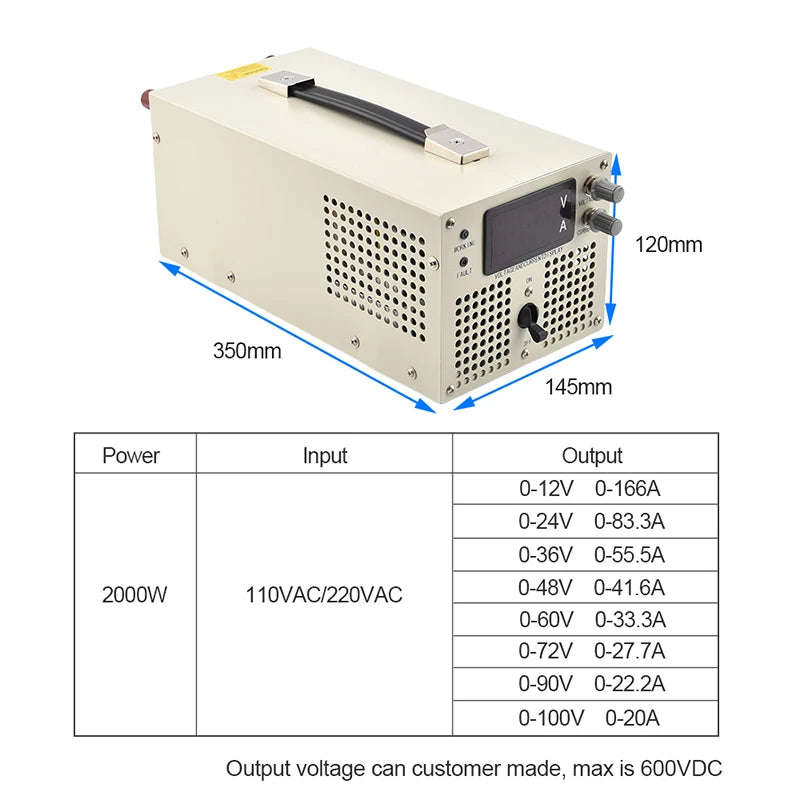2000W 150v DC Adjustable Switching Power Supply (10008311)