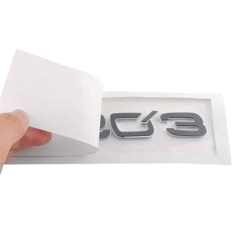 3D BLACK ABS Adhesive Audi Trunk Letters For RS3 RSQ3