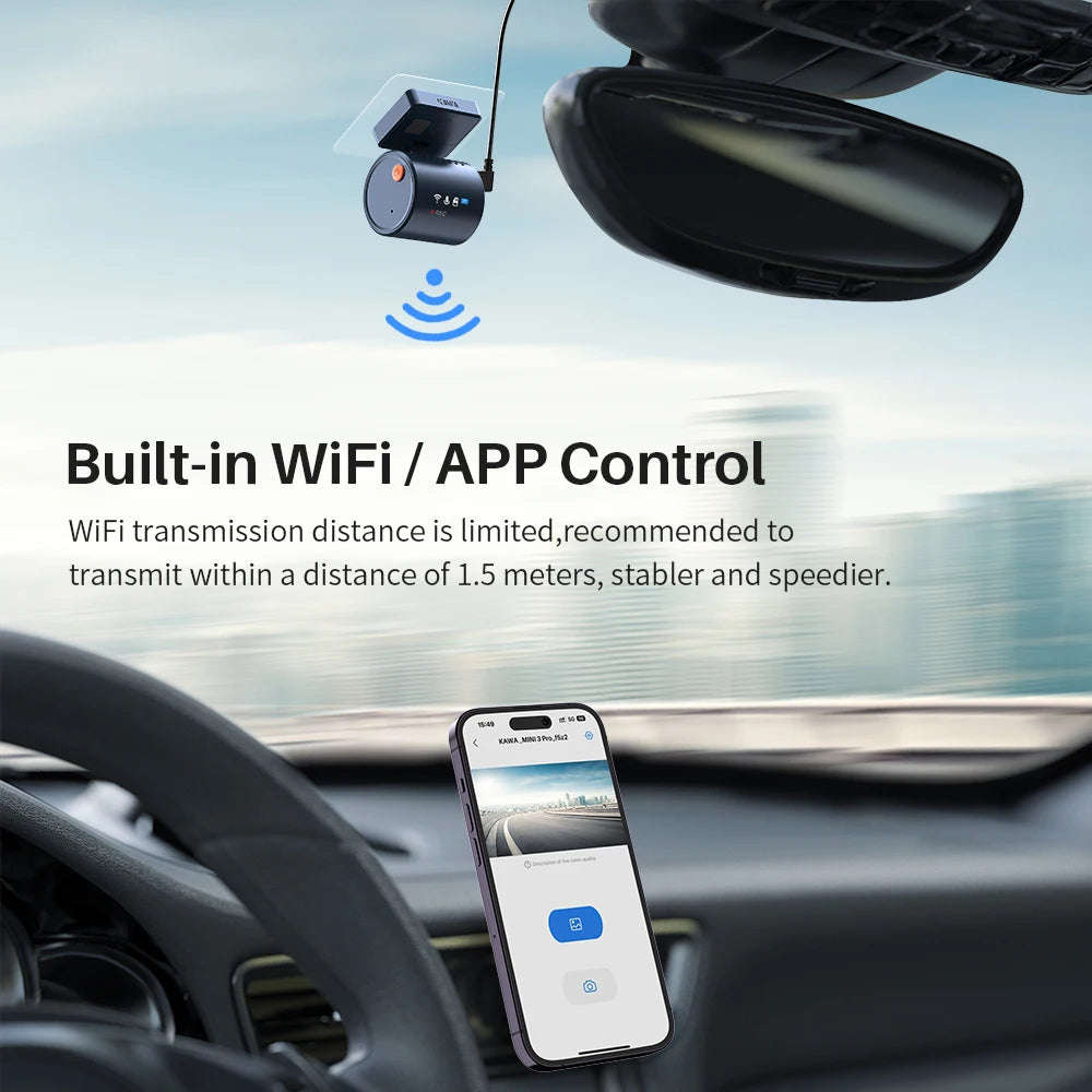 KAWA MINI3 Pro Gen2 Wifi Mobile App Car Dvr 2K - Super Capacitor (10009018)