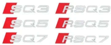 3D BLACK ABS Adhesive Audi Trunk Letters For RS3 RSQ3