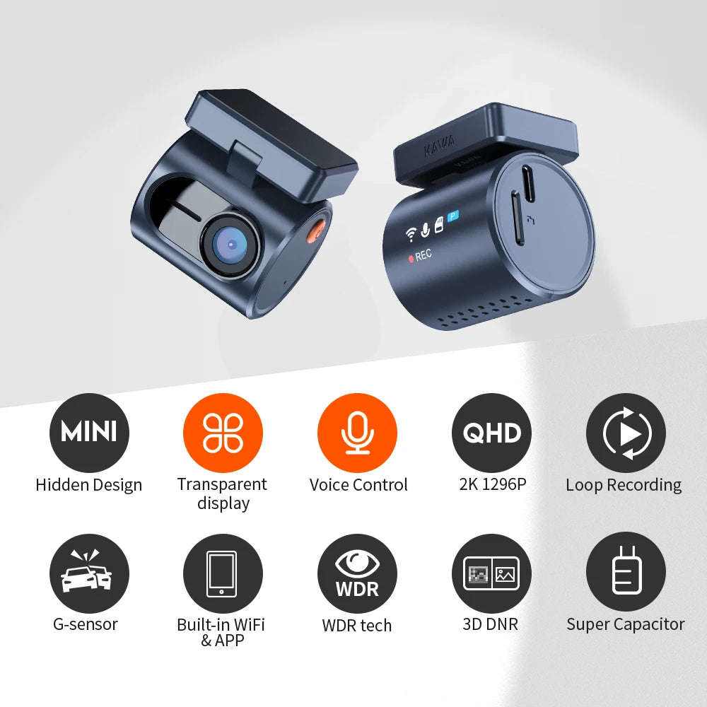 KAWA MINI3 Pro Gen2 Wifi Mobile App Car Dvr 2K - Super Capacitor (10009018)