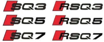 3D BLACK ABS Adhesive Audi Trunk Letters For RS3 RSQ3