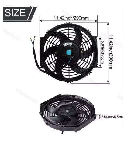 12v 80watt 10 Inch Slim Push/Pull High Performance Electric Radiator Cooling Fan