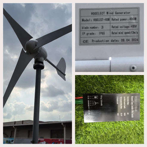 400W 3 Blades 48VDC Wind Turbine with Charge Controller (10008912)