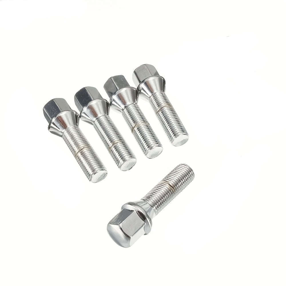 5pcs 40mm M14x1.5 Silver Wheel hub Spacer extended Bolts (10009017)