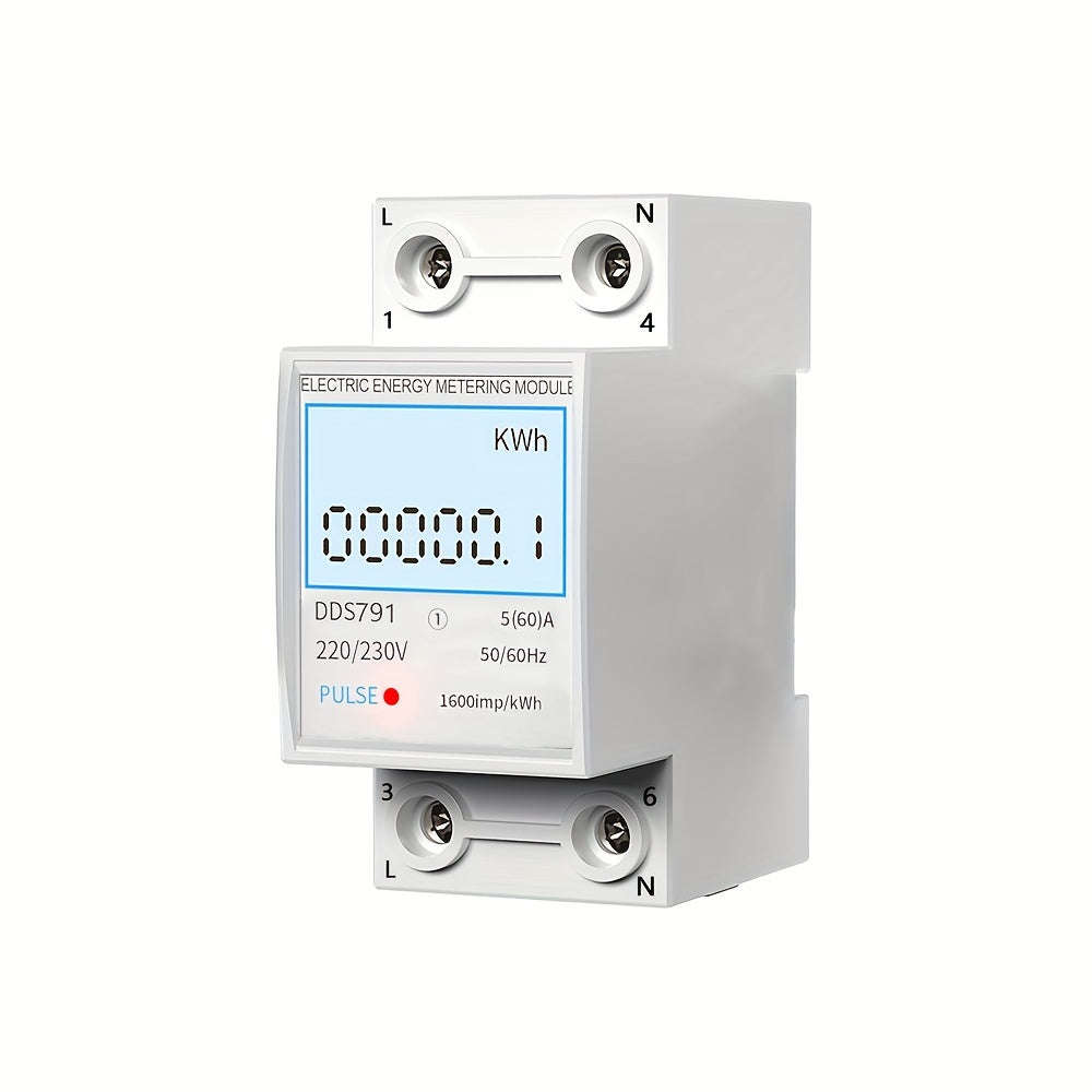Mutifunction 60Amp  Household Electricity Meter LCD Electricity Meter Single-phase 220v
