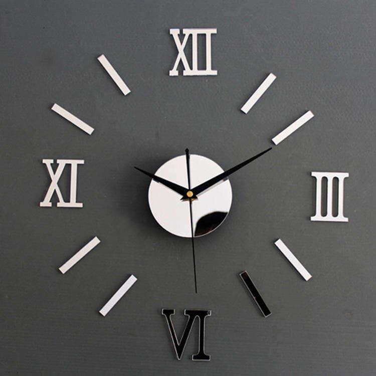 Creative 3D Mirror Wall Quartz Clock
