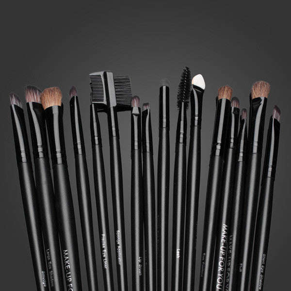 Cosmetic Makeup Brushes Set - Black
