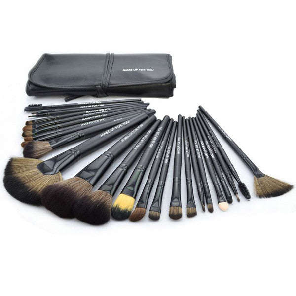Cosmetic Makeup Brushes Set - Black