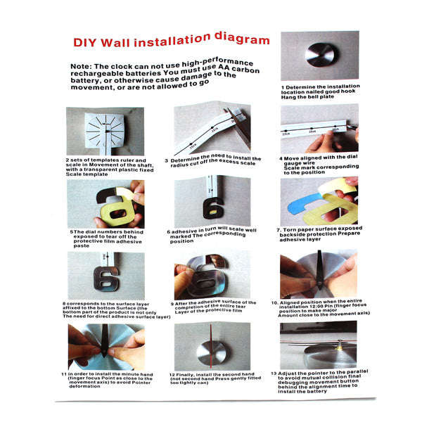 *LOCAL STOCK* DIY 3D Mirror Large Home Wall Clock