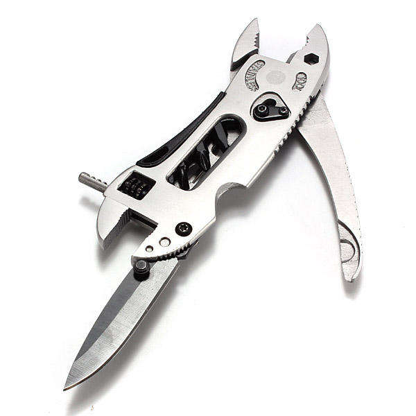 Piranha Adjustable Wrench Pliers Knife Multitool Set