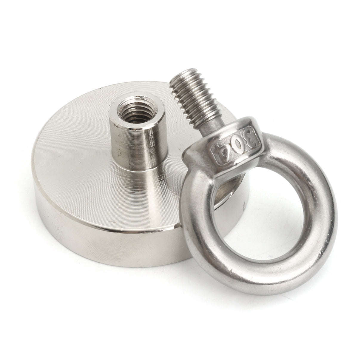 Eyebolt 48mm x 60mm Metal Detector Ring Neodymium Magnet
