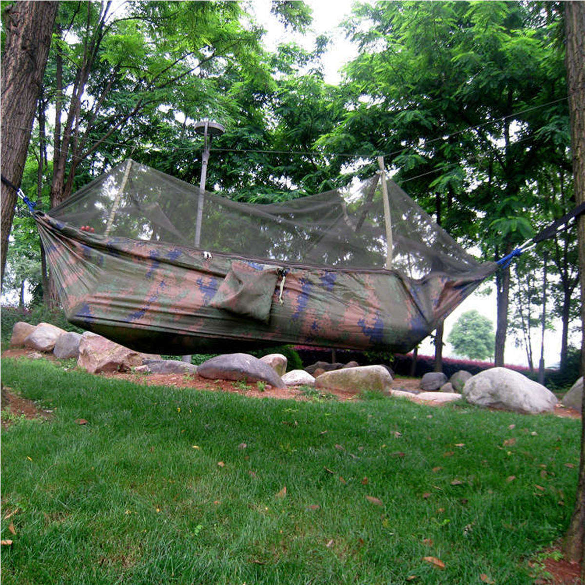 Portable Double Person Hammock Bed With Mosquito Net
