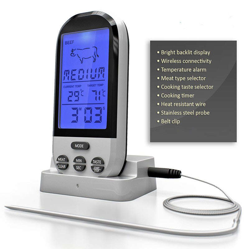 Wireless Meat Braai Kitchen Food Thermometer